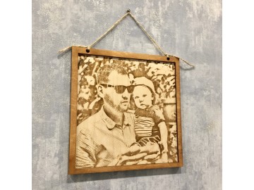 Картина с гравировкой