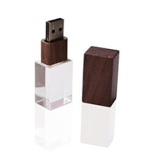 Флешка ST001 (темный) с чипом 32 гб с красной подсветкой