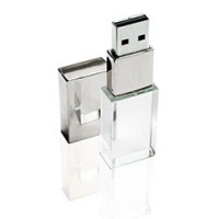 Флешка ST001 (глянец) с чипом 32 гб с синей подсветкой