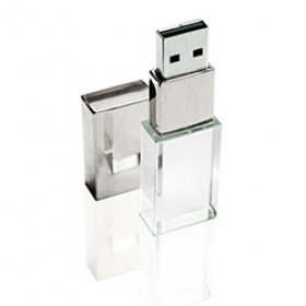 Флешка ST001 (глянец) с чипом 32 гб с синей подсветкой