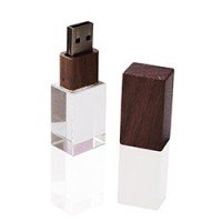 Флешка ST001 (темный) с чипом 16 гб с синей подсветкой