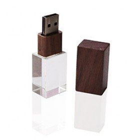 Флешка ST001 (темный) с чипом 16 гб с синей подсветкой