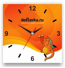 Стеклянные часы, квадрат 280х280мм