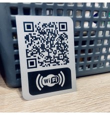 Алюминиевая табличка QR код Wi-Fi для быстрого подключения
