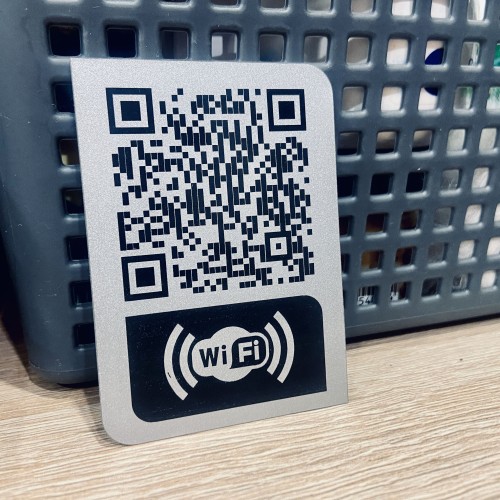 Алюминиевая табличка QR код Wi-Fi: Быстрое подключение к сети без лишних усилий!